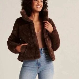 Abercrombie & Fitch Chocolate Teddy Jacket